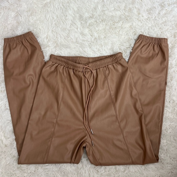 Women’s Tan Jogger Pants - Picture 1 of 2